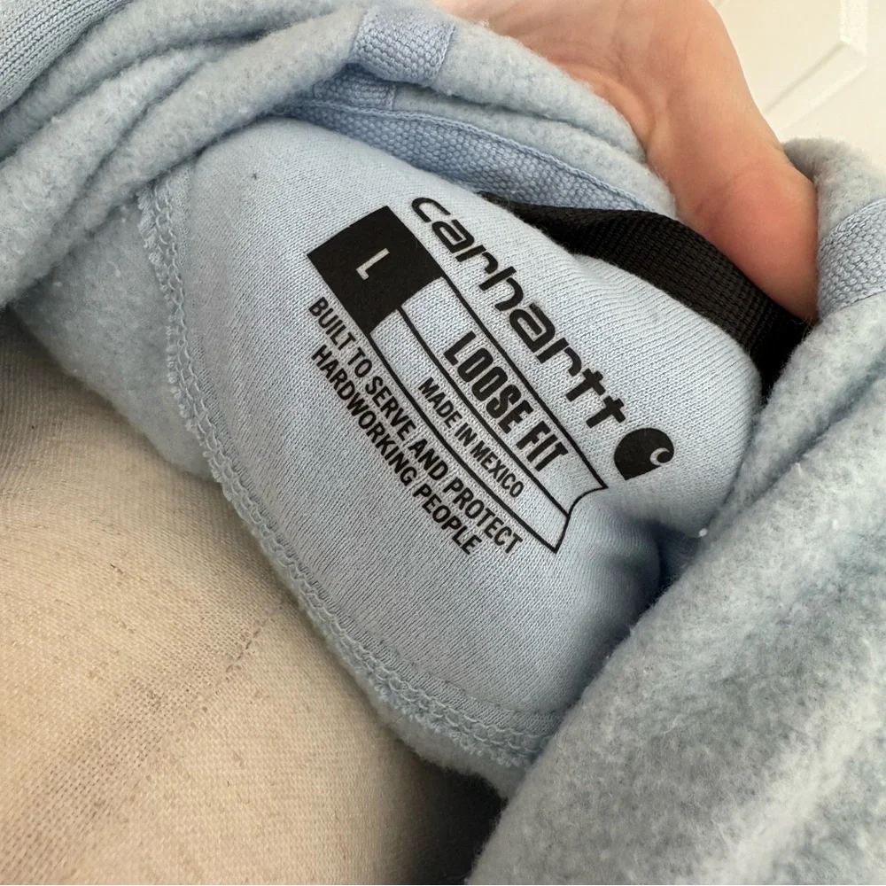 Carhartt Light Blue Loose Fit Hoodie - Picture 6 of 7